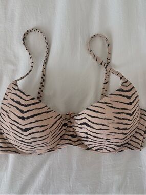 Women's Pink Tiger-Stripe Underwire Bikini